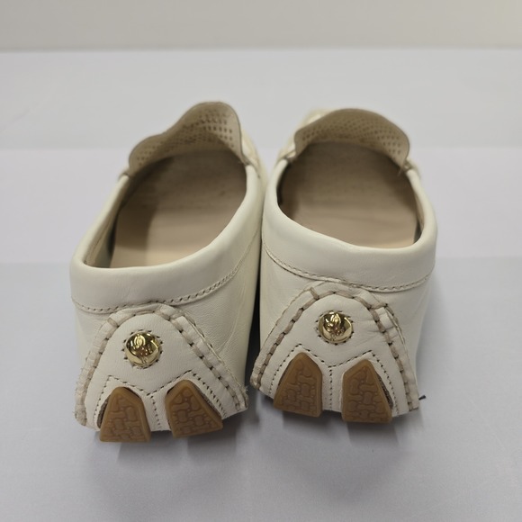 Cole Haan Womens Pinch Weekender Driver Loafers White Perforated Leather 8B - Picture 4 of 6